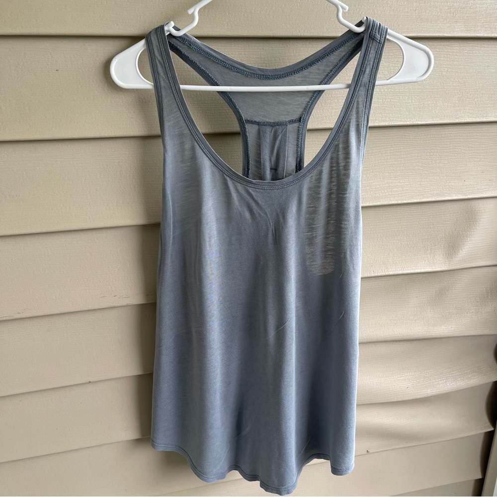 Lululemon Tank Top Women 10 Grey Athletic Gym Running Yoga Sleeveless Racerback